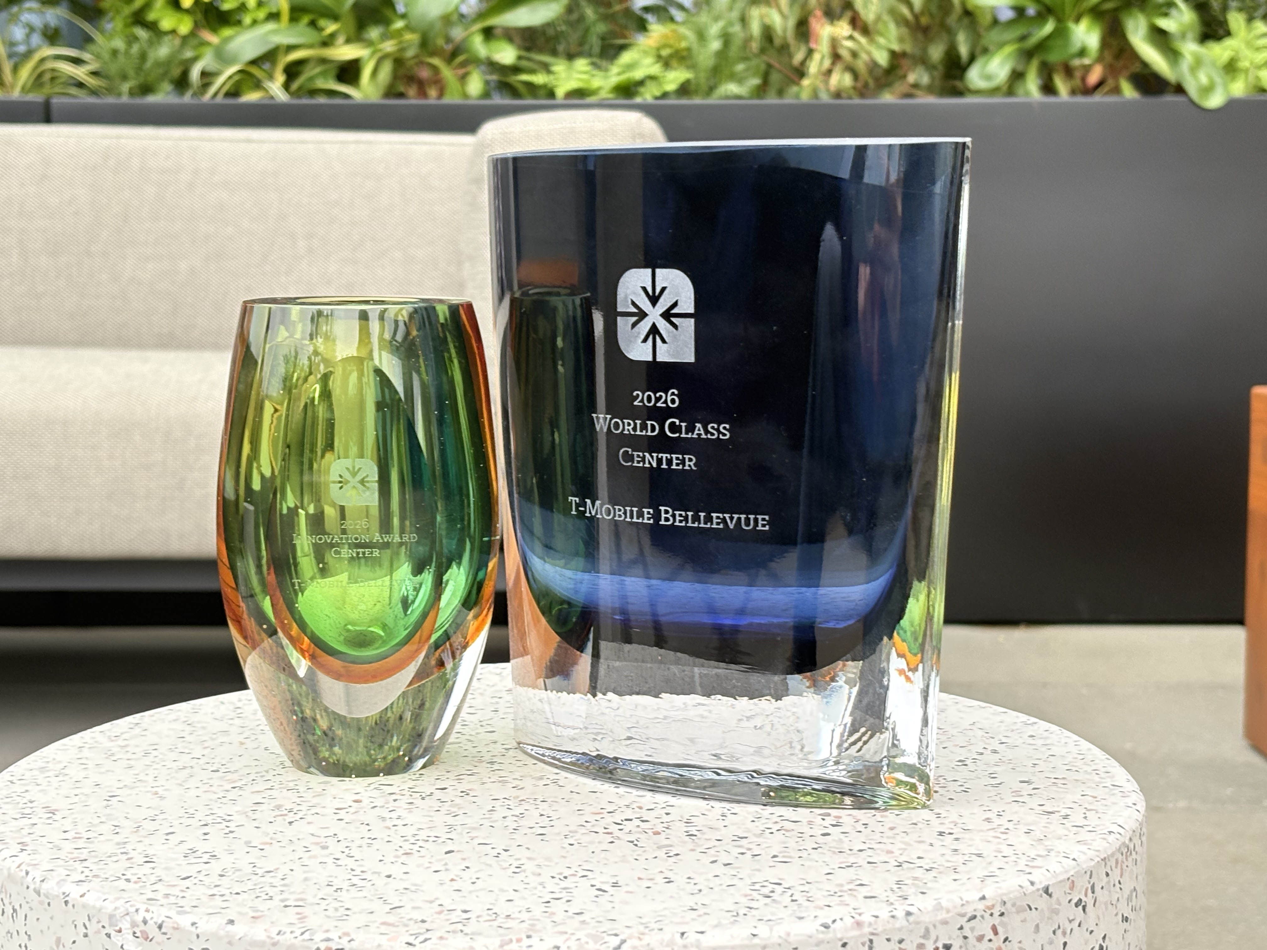 Close-up of the GACEP World Class Center and Experience Innovation awards